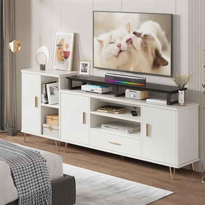 YAOHUOO 59" Large TV Riser for 32-75 inch TV, TV Riser Stand Shelf,Black