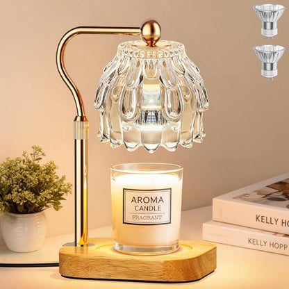 Candle Warmer Lamp with Timer Dimmer, Wax Melts Warmer Lamp for Gift, Clear