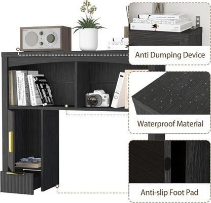 Desk Hutch Shelf, Desktop Shelf Organizer 37 inch Wide Desktop