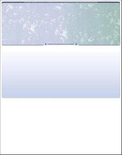 Compuchecks Blank Check Paper - 100 Pack - Computer Security Business Checks, QuickBooks & Laser Printer Compatible - Check On top, Voucher On Bottom - Check Paper Size 8 1/2-11 - Blue/Green Prismatic