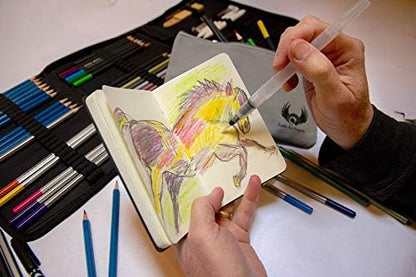 Leda Art Supply Pocket Sketch book - Thick Drawing Paper for Marker Watercolor Pencil Mixed Media - 160 Blank Pages - Small Size, Ideal for Artists - Drawing Notebook, 3.5 x 5.5 Art Journal
