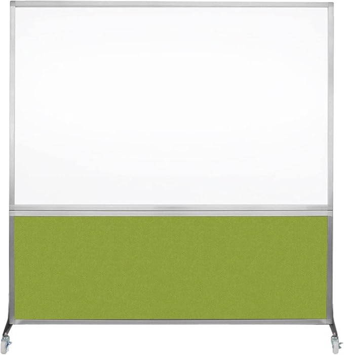 DivideWrite Mobile Whiteboard | Double Sided Dry Erase Board | Portable Office Cubicle Partition | Display for Classrooms, Conference Rooms, Meeting Areas and More | Black Fabric 6' Wide X 6' Tall