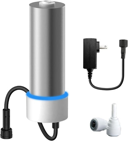 Waterdrop LED UV Water Filter for Under Sink Water Filter System | Reduces up to 99.9% of Harmful Substances, Mercury-Free, FCC Certified, for Reverse Osmosis System, Stainless Steel, 50 Years