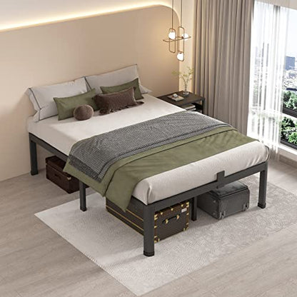 14 Inch Full Size Metal Platform Bed Frame with Round Corner Legs