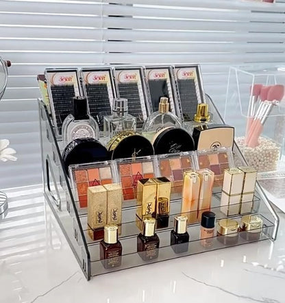 Pero Pero Nail Polish 7-Tiers Organizer Acrylic Display Rack for Nail Polish Holder Sunglasses Organizer Essential Oils Holder Clear Eyeglasses Display Case Makeup Organizer