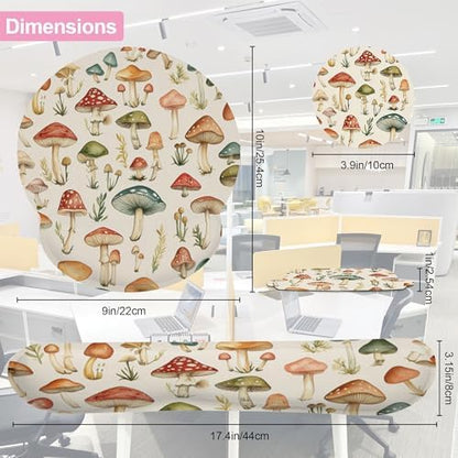 Retro Mushrooms Ergonomic Wrist Support Keyboard Mouse Wrist Rest Set, Computer Office Comfortable Wrist Rest for Mouse Easy Typing