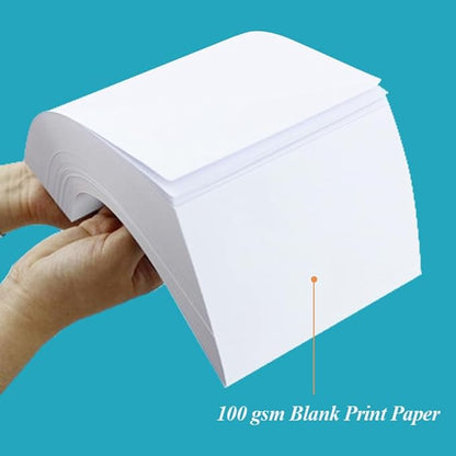 (5-Pack) 11" x 17" Blank Print Paper, 225Sheets/450Pages Blank Loose-Leaf Paper, Ledger Size Printing in Office, 100gsm Blank Paper