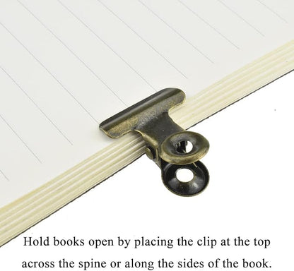 HAHIYO 0.87inch Brown Bulldog Clips Metal File Hinge Binder Clips Clamps Save Space Strong Spring Jaws Rock Solid Grip Book Lay Flat Deburred Edge for Hang Photos Wall Grid Dog Food 30PCS