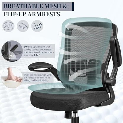 FelixKing Office Chair, Ergonomic Comfy Desk Chair with Flip-up Armrests