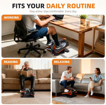 HealSmart Under Desk Elliptical for Seniors, 12-Speed, Remote Control