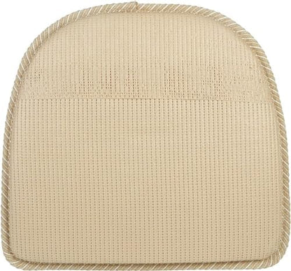 Klear Vu Raindrop The Gripper Non Slip Chair Cushions, Soft & Comfortable Seat Pad, Sitting Pillow for Kitchen, Dining or Office, 6 Count (Pack of 1), 06 Natural
