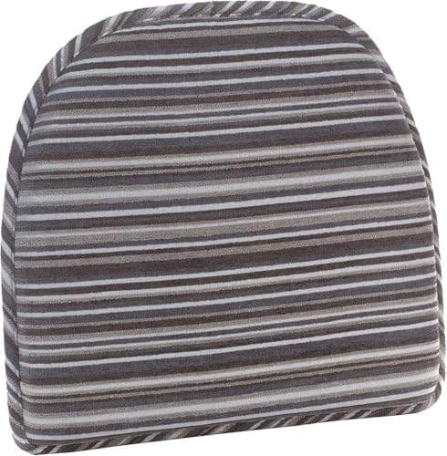 Klear Vu Raindrop The Gripper Non Slip Chair Cushions, Soft & Comfortable Seat Pad, Sitting Pillow for Kitchen, Dining or Office, 8 Count (Pack of 1), Driftwood Stripe