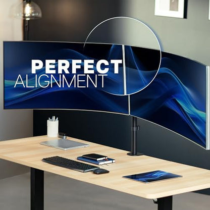 VIVO Black Dual Monitor Desk Mount for 40-45 in Ultrawides, STAND-TS45C