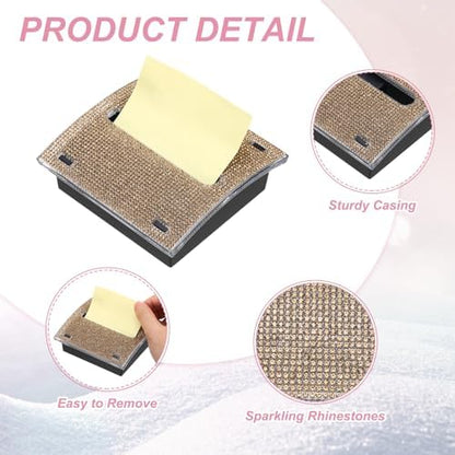 PATIKIL Stick Note Pad Holders 4x4 Sticky Note Dispenser Holder Yellow