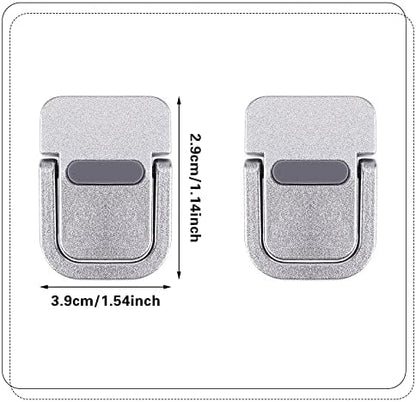 Abeillo 2PCS Portable Keyboard Riser, Self-Adhesive Mini Laptop Stand Invisible Computer Keyboard Stand for Desk, Laptop Feet Compatible with Pro/Air, Lenovo, Surface (Silver)
