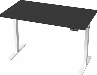 VIVO Electric 43 x 24 in Standing Desk, Memory Height Adjustment, 1B Series, Holds 220 lbs, One-Piece Black Top, White Frame, DESK-KIT-1W4B