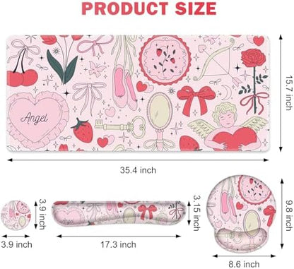 Gaming Mouse Pad, 4in1 XXL Mousepad Large Desk Mat, Cute Desk Pad Protector