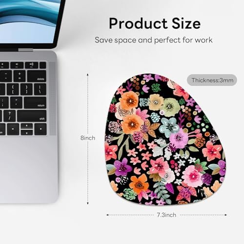 Water Drop Mouse Pad 7.3x8in Non-Slip for Laptop, Bird