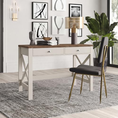 40 Inches Farmhouse Computer Desk with 2 Drawers