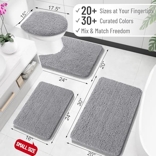 Bathroom Rugs 30x20, Extra Soft Absorbent Chenille Bath Rugs