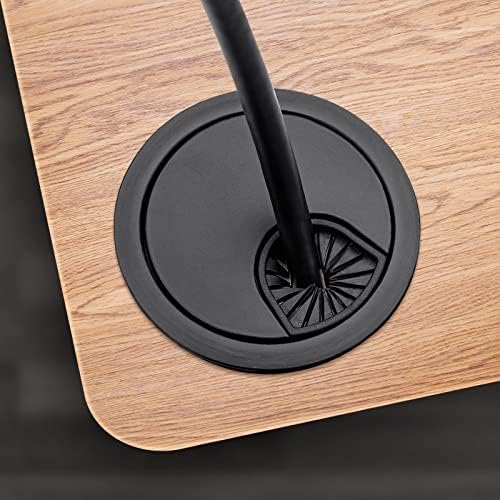 Desk Grommet, 2 Inch Metal Desk Cable Grommet, Black, 4 Pack