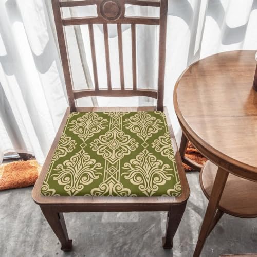 Ergonomic Square Memory Foam Seat Cushion Asian Royal Pattern