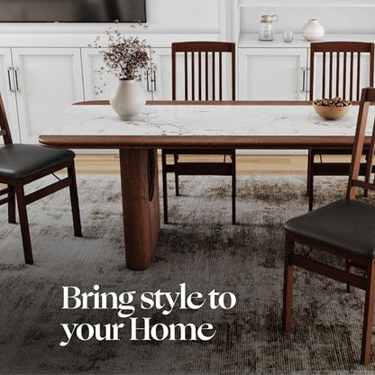 Folding Wood Dining Chairs, Padded, No Assembly, 2 Pack