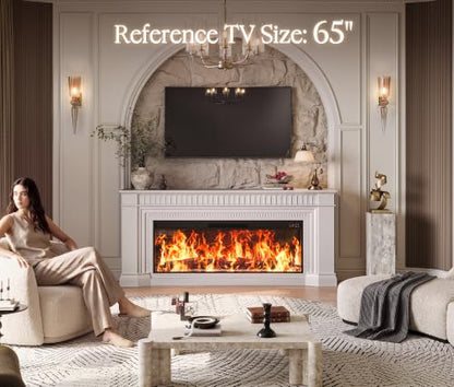 70'' Fireplace TV Stand with 48'' Electric Fireplace