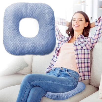 Donut Pillow for Tailbone Pain, Hemorrhoid Pillow (Sky Blue)