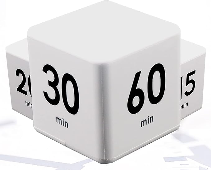 JOYIT Cube Timer - 15, 20, 30 and 60 Minutes Countdown Timer for Kitchen, Outdoor and Workout