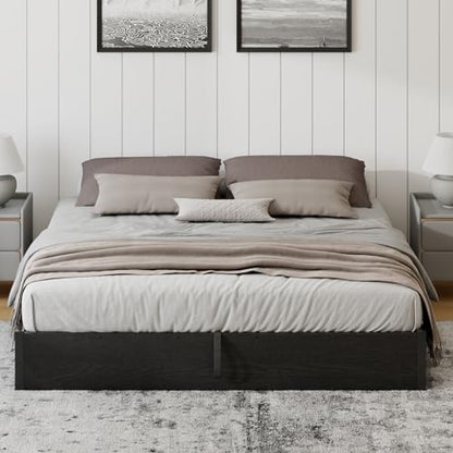 King Lift Up Storage Bed Frame, Black