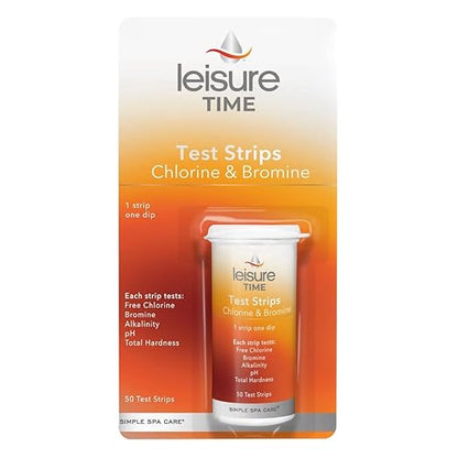 Leisure Time 45006A Spa & Hot Tub Test Strips for Chlorine and Bromine