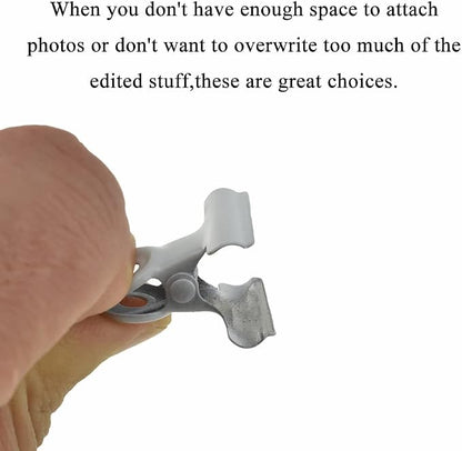 HAHIYO 0.87inch White Bulldog Clips Metal File Hinge Binder Clips Clamps Save Space Strong Spring Jaws Rock Solid Grip Book Lay Flat Deburred Edge for Hang Photos Wall Grid Dog Food 30PCS