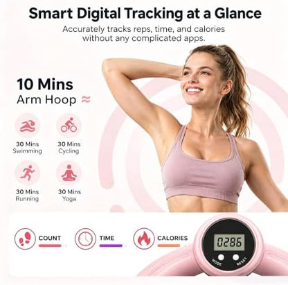 Infinity Arm Hoop,Rotating Wrist and Forearm Trainer with Digital