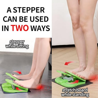 Foldable Leg Exerciser: Portable Foot Pedal Exerciser for Seniors Under Desk Foot Pedal Exerciser Stepper Exercise for Leg Muscles Relieves Varicose Veins Physical Therapy Aid