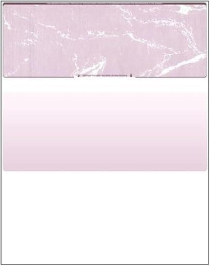 Business Voucher Check Stock - 1000 Sheets, Check on Top, Burgundy Marble