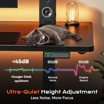 63 x 55 Inch L Shaped Standing Desk with Power Outlets