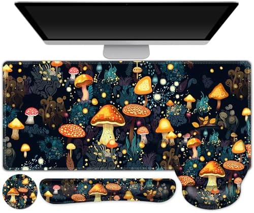Gaming Mouse Pad, Large Desk Mat Cute Desk Pad Protector, 4in1 XXL Mousepad