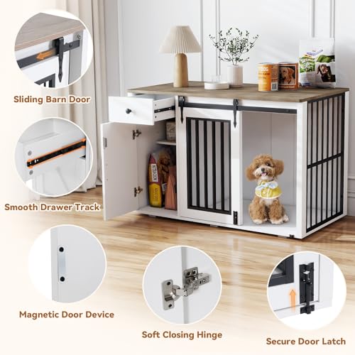 44" Dog Crate Furniture, Dog Kennel (44" Left Facing Door)