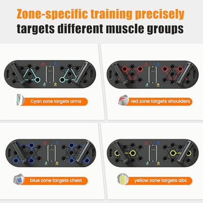 Push Up Board Fitness, Portable Dismountable 17 in 1 Push Up Bar at Home Gym, Multi-functional Pushup Stands Professional Strength Training Equipment For Man and Women