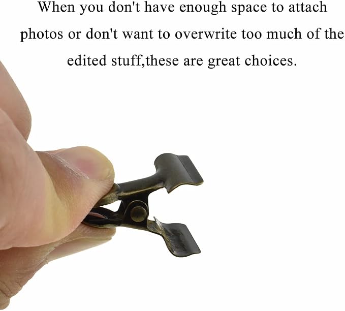 HAHIYO 0.87inch Brown Bulldog Clips Metal File Hinge Binder Clips Clamps Save Space Strong Spring Jaws Rock Solid Grip Book Lay Flat Deburred Edge for Hang Photos Wall Grid Dog Food 30PCS