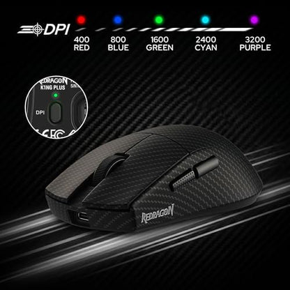 Redragon M916 Wireless 49G Ultra-Light Gaming Mouse 45K DPI Remapping Keys