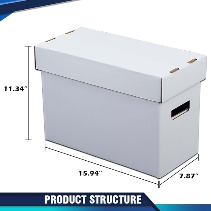 PIT66 3 Pack Comic Book Storage Comic Book Box Holds 150-175 Comics Collapsible and Stackable Comic Short Box Moistureproof Comic Box Stackable Archival Cardboard