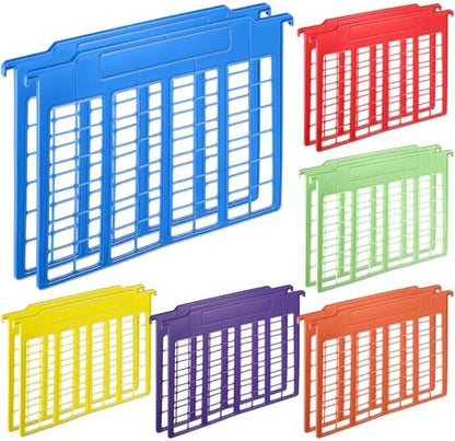 Watersay 12 Pack File Cabinet Dividers 11 x 6 in, Rainbow Color