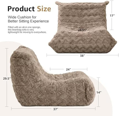 Hobestluk Big Bean Bag Chairs for Adults Fireside BeanBag Couch Togo Sofa