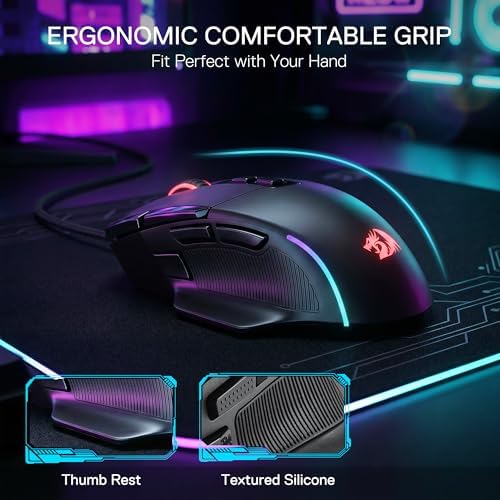 Redragon M925 Wired Optical Gaming Mouse 24000 DPI Remapping Keys