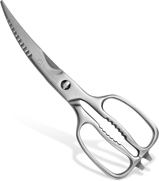Sunnecko Kitchen Scissors for Food, Heavy Duty Scissors All Purpose Kitchen Shears That Come Apart, 9 Inch Fully Forged Stainless Steel with Curved Blades