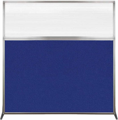Versare Hush Screen Portable Room Divider | Workstation Wall Divider | Freestanding Privacy Hush Panels | Clear Fluted Windows | Fabric Office Divider Screen | Great for Room Separation