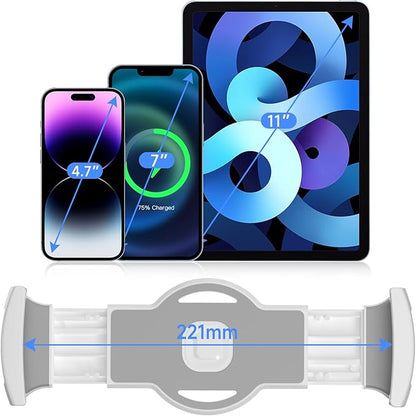 suptek Aluminum Tablet Desk Mount Stand 360° Flexible Cell Phone Holder for iPad, iPhone, Samsung, Asus and More 4.7-11 inch Devices, Good for Bed, Kitchen, Office (YF208BW)