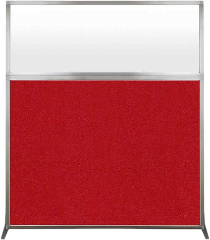 Versare Hush Screen Portable Room Divider | Workstation Wall Divider | Freestanding Privacy Hush Panels | Frosted Windows | Fabric Office Divider Screen | Great for Room Separation
